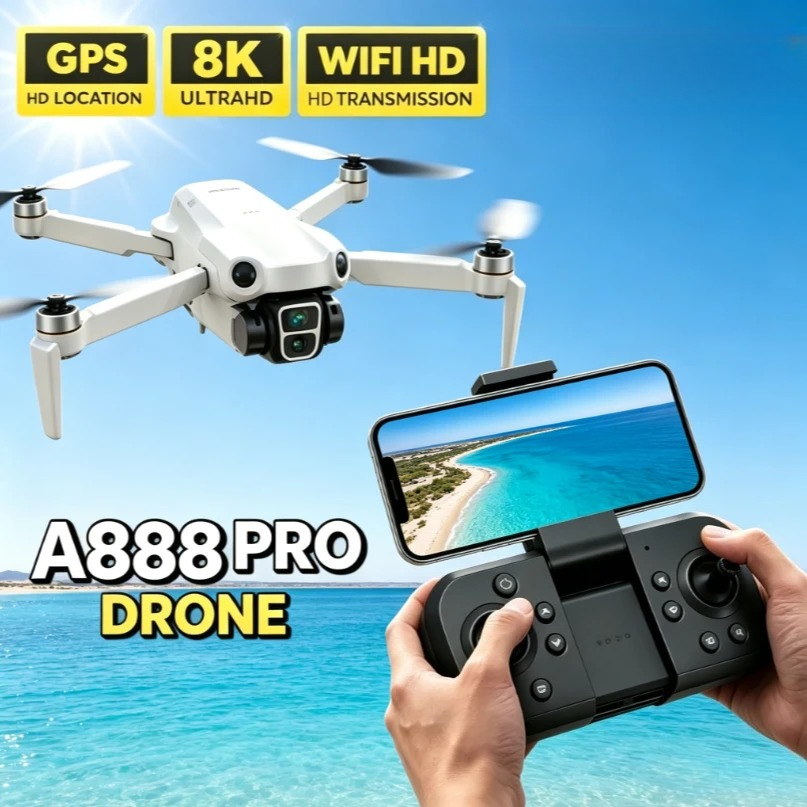 Drone E88Pro Rc 4K - Original A888 GPS FPV Drone Foldable