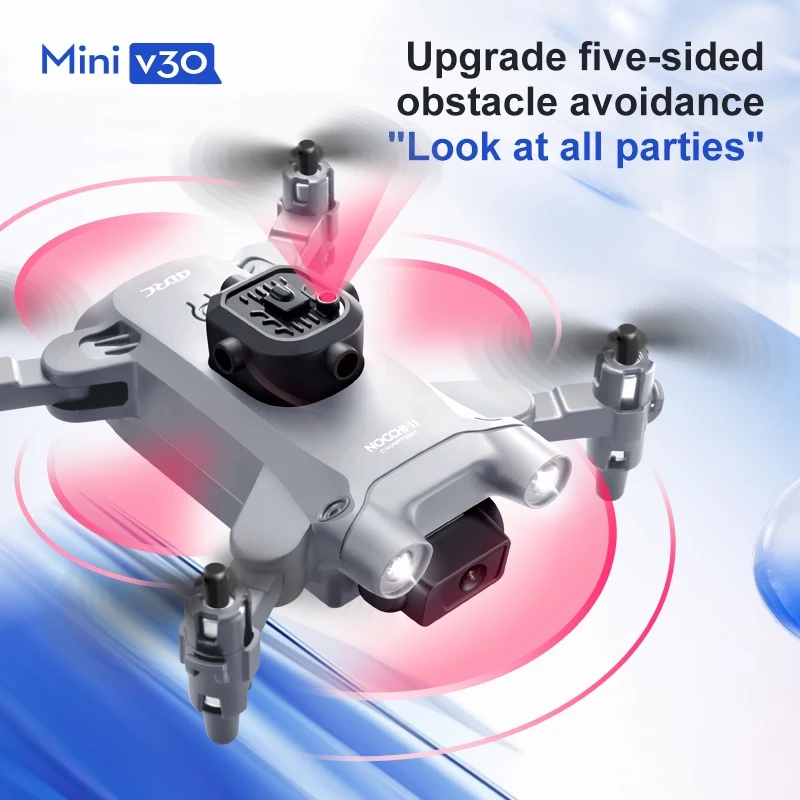 Mini V30 WiFi  With 4K HD Dual - Drone Rc Helicopter With Camera review and price