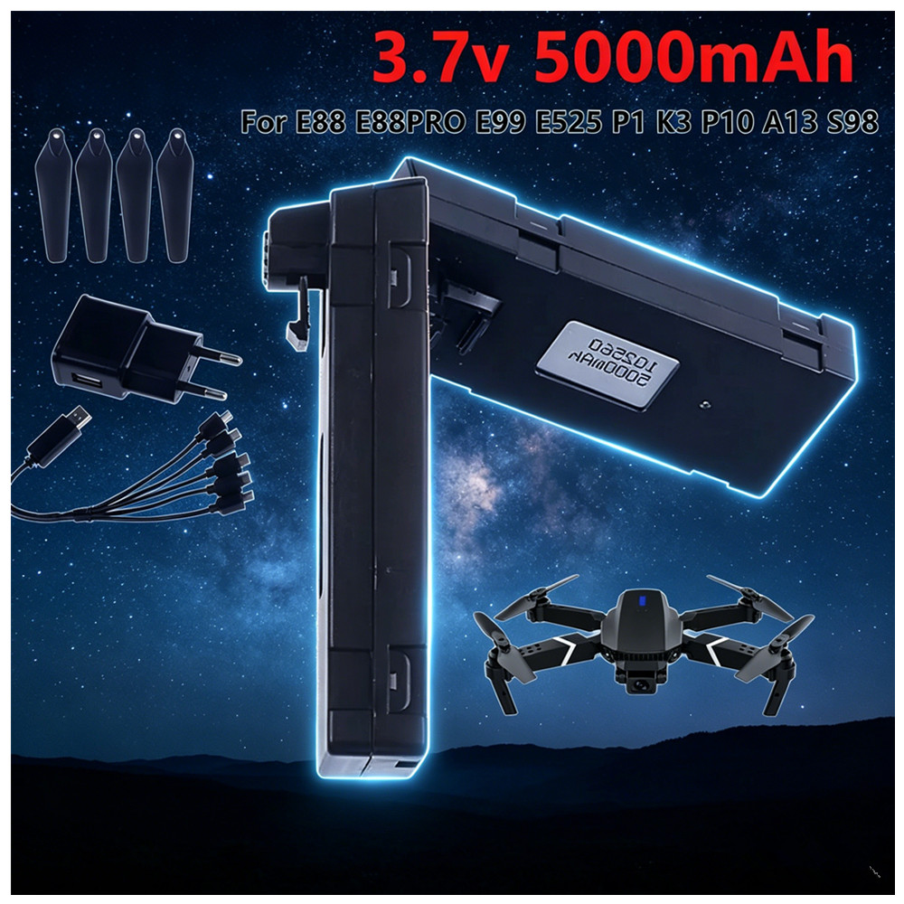 3.7V 5000mAh Rechargeable Li-i - Drone Rc E99 K3 review and price