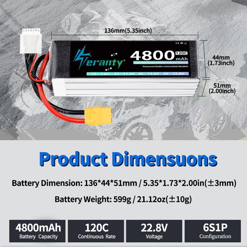 TERANTY 6S 4800mAh Lipo Batter - Nano Quad Fpv review and price