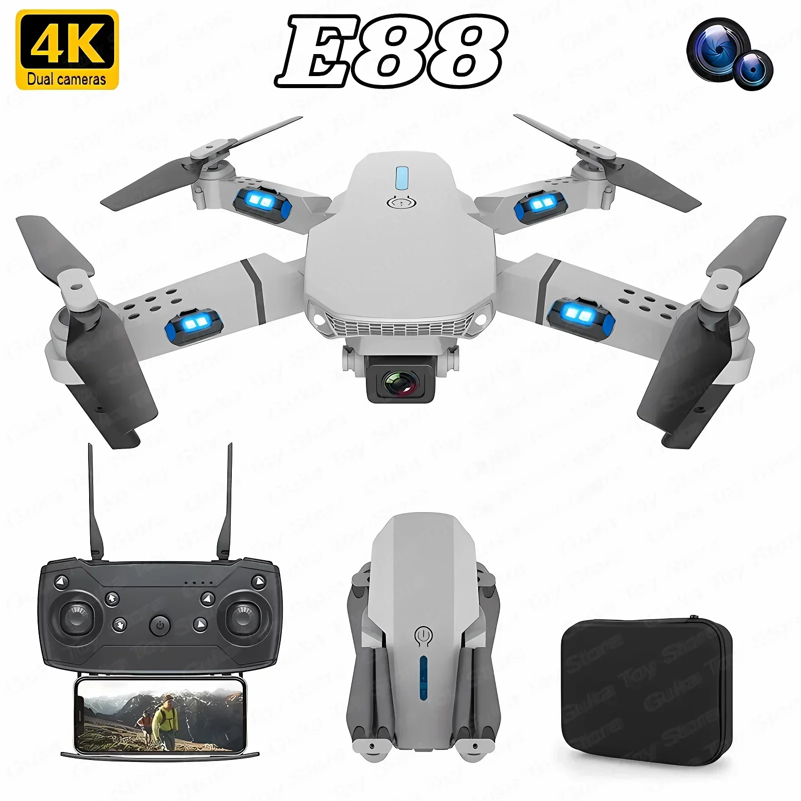 E88 Pro WIFI FPV Drone Wide An - Drone E88Pro Rc 4K review and price
