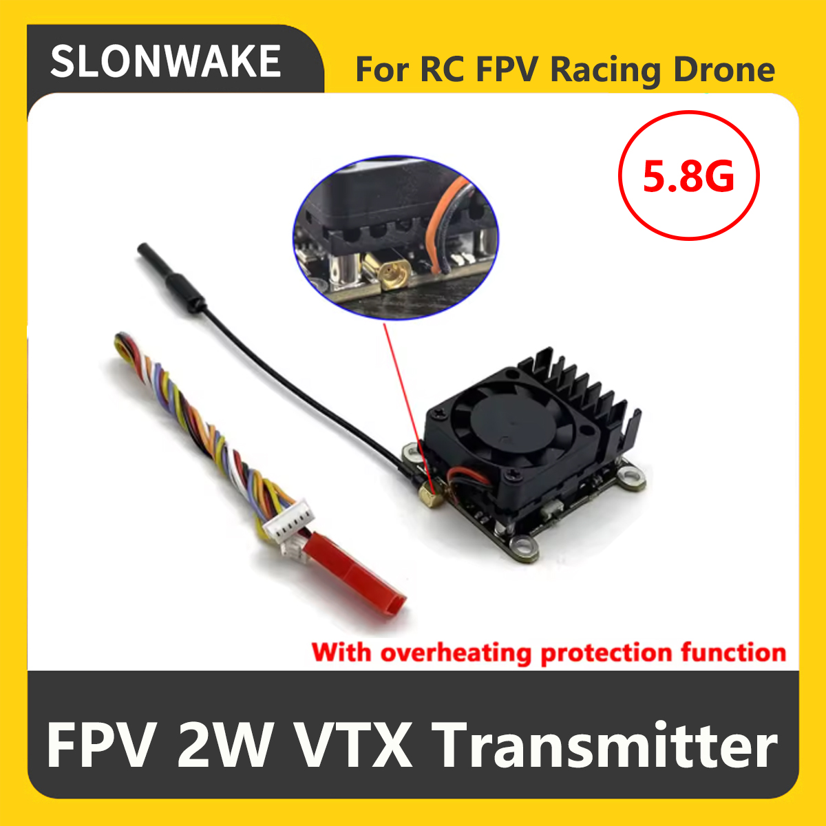 SLONWAKE 5.8G 2000mW FPV VTX T - Fpv Drone Camera review and price