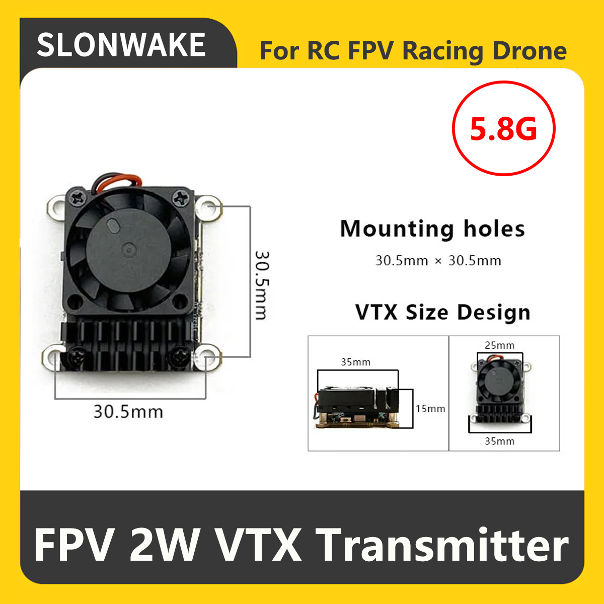 SLONWAKE 5.8G 2000mW FPV VTX T - Fpv Drone Camera review and price